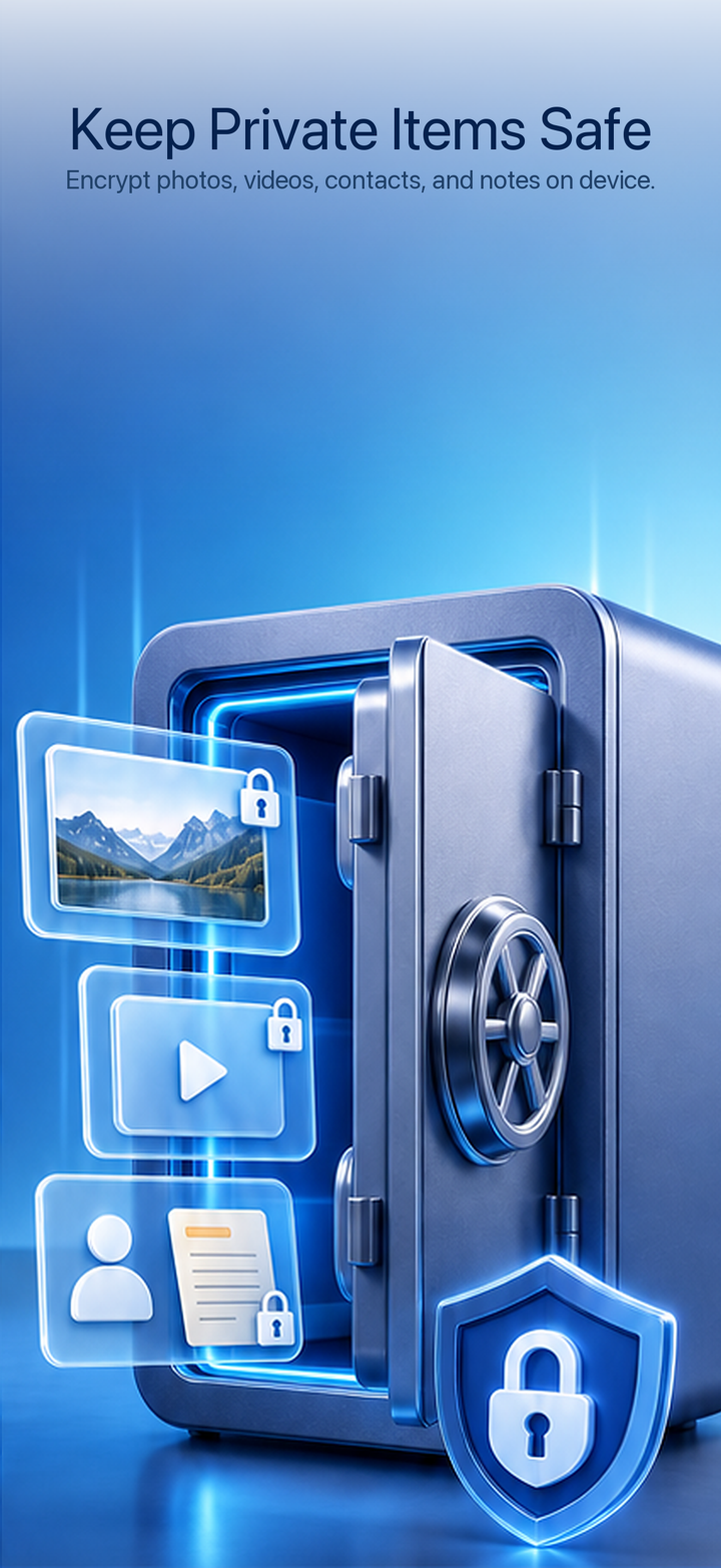 Private vault screen